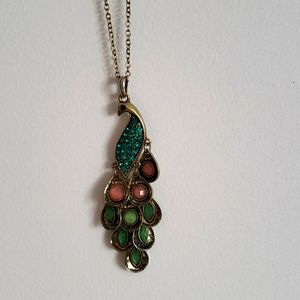 Peacock necklace